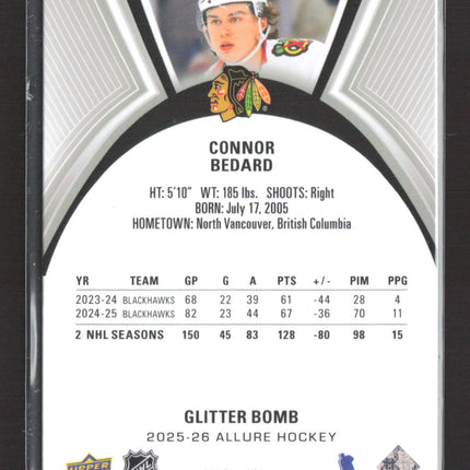 2026 Upper Deck Allure Connor Bedard #98 Glitter Bomb