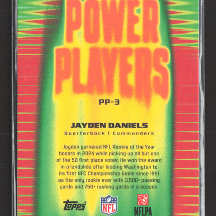2025 Topps Chrome Power Players Jayden Daniels #PP-3
