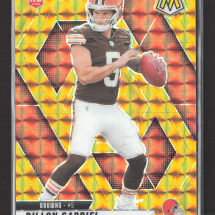 2025 Panini Mosaic Prizm Football Dillon Gabriel #332 Gold RC 04/10