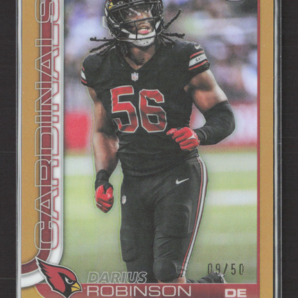2024 Topps Chrome Darius Robinson #9 Gold Refractor 09/50
