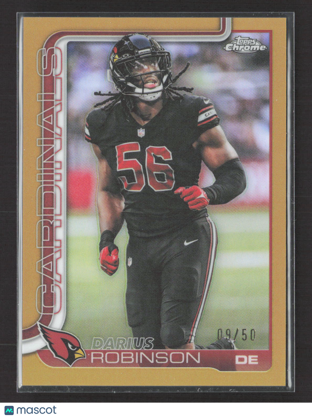 2024 Topps Chrome Darius Robinson #9 Gold Refractor 09/50