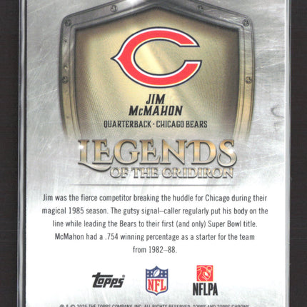 2025 Topps Chrome Legends of the Gridiron Jim McMahon #LOG-5 Refractor