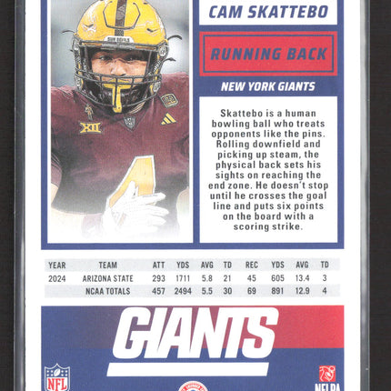 2025 Panini Score Cam Skattebo #1 RC