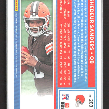 2025 Panini Donruss Optic Shedeur Sanders #203