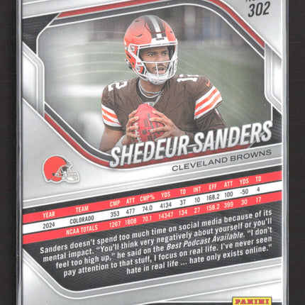 2025 Panini Prizm Football Shedeur Sanders #302 RC