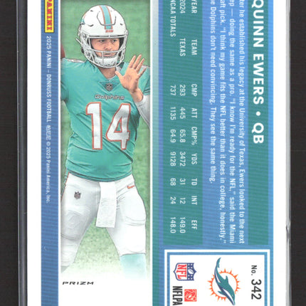 2025 Panini Donruss Optic Quinn Ewers #342 Pink