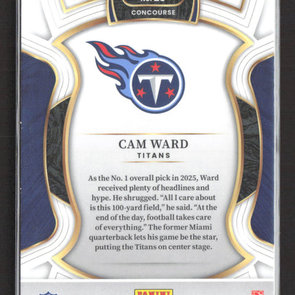 2026 Panini Select Football Concourse Cam Ward #26 RC
