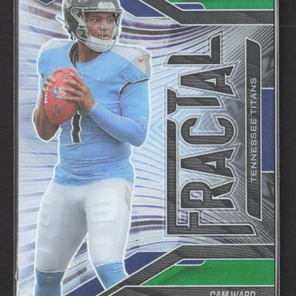 2025 Panini Prizm Football Fractal Cam Ward #11 RC Green