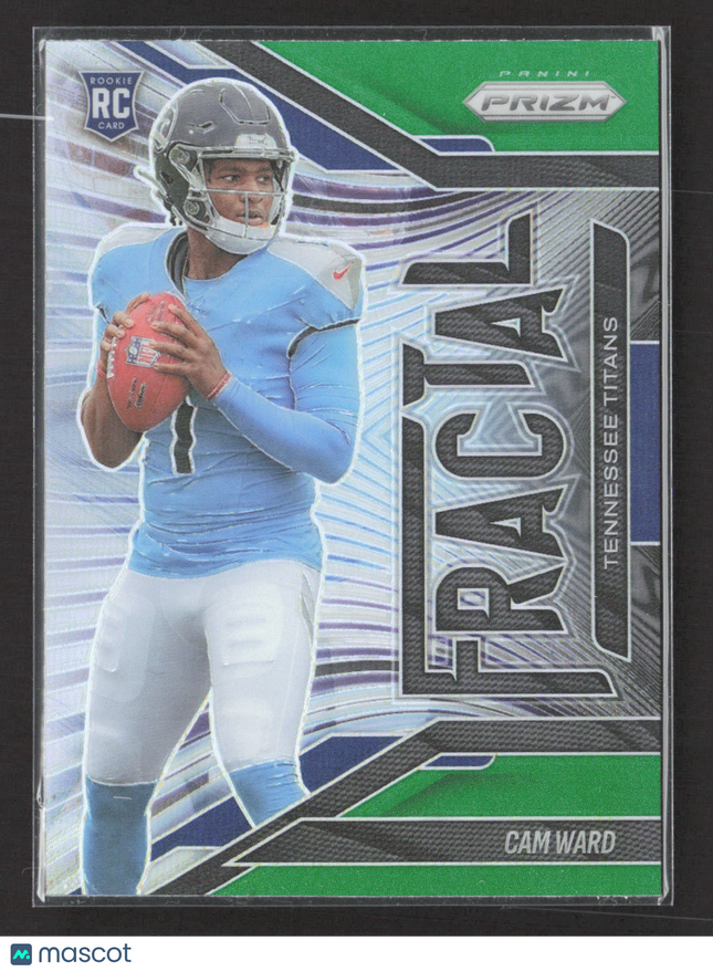 2025 Panini Prizm Football Fractal Cam Ward #11 RC Green