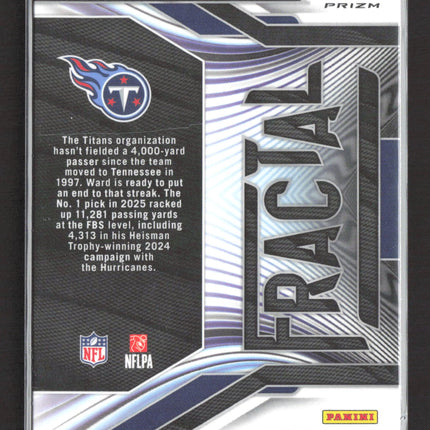 2025 Panini Prizm Football Fractal Cam Ward #11 RC Green