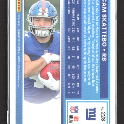 2025 Panini Donruss Optic Cam Skattebo #228