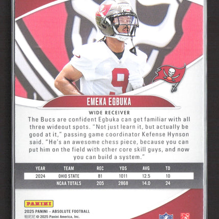 2025 Panini Absolute Football Emeka Egbuka #124