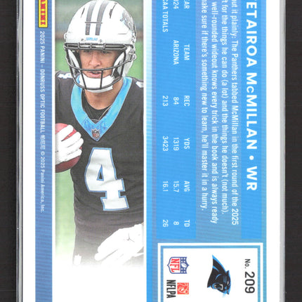 2025 Panini Donruss Optic Tetairoa McMillan #209