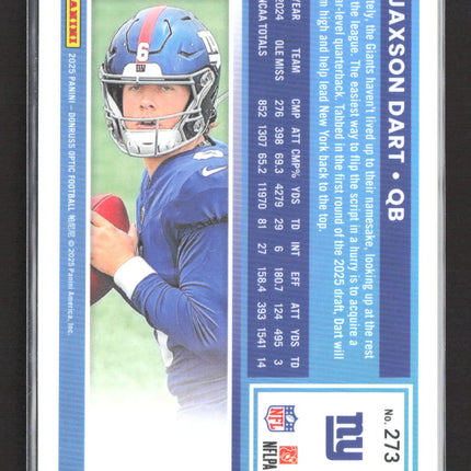 2025 Panini Donruss Optic Jaxson Dart #273