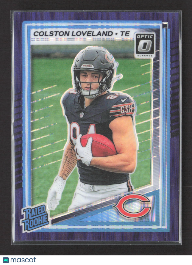 2025 Panini Donruss Optic Prizm Colston Loveland #204 Purple shock