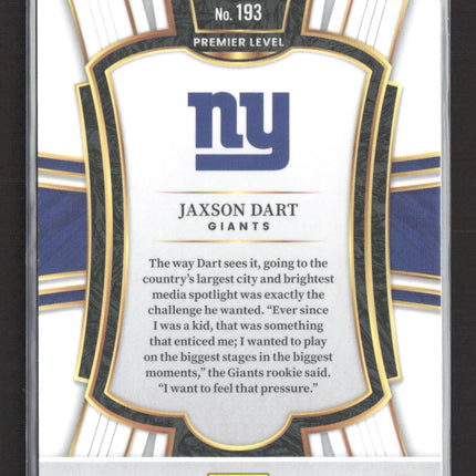 2026 Panini Select Football Premier Level Jaxson Dart #193 RC
