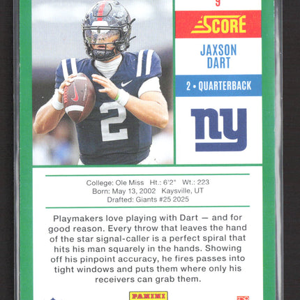 2025 Panini Score Football Jaxson Dart #9 /