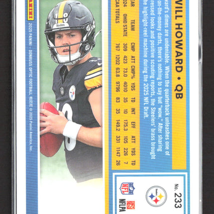 2025 Panini Donruss Optic Will Howard #233