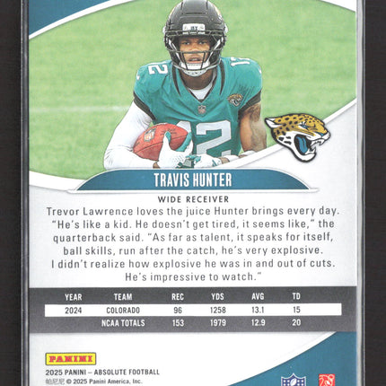 2025 Panini Absolute Football Travis Hunter #186