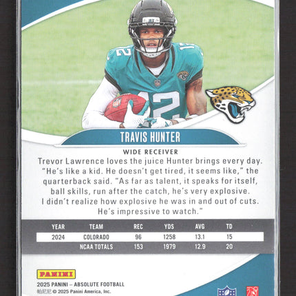 2025 Panini Absolute Football Travis Hunter #186