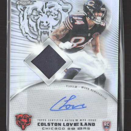 2025 Topps Chrome Colston Loveland #RPA-CL Rookie Patch Autograph RC