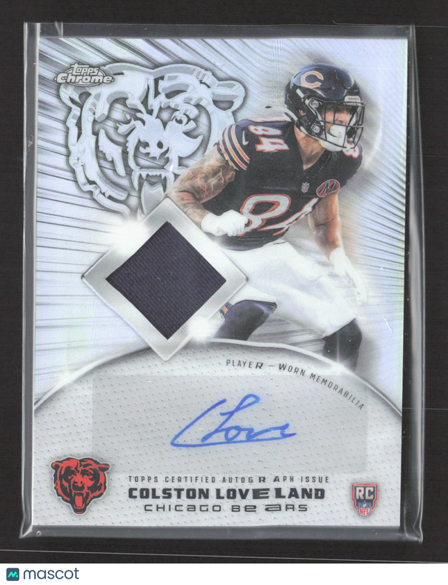2025 Topps Chrome Colston Loveland #RPA-CL Rookie Patch Autograph RC