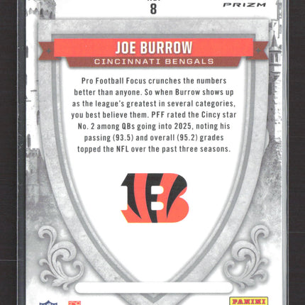 2025 Panini Rookies & Stars Prizm Crusade Joe Burrow #8 Silver