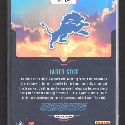 2025 Panini Rookies & Stars Prizm Airborne Jared Goff #14
