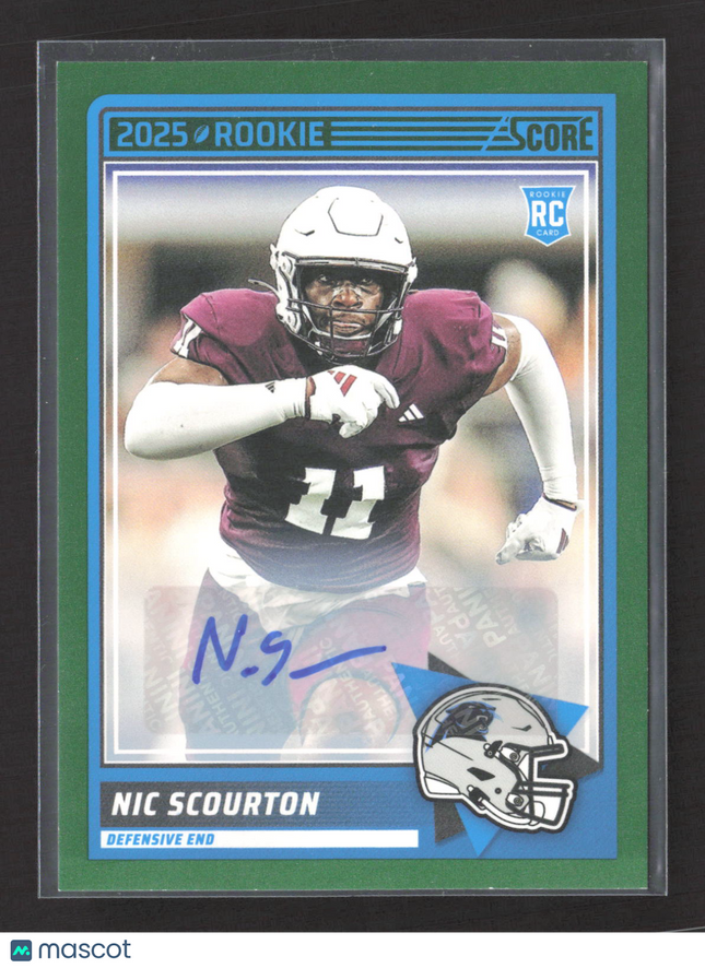 2025 Panini Score Nic Scourton #27 RC
