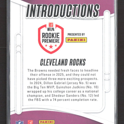 2025 Absolute Introductions Shedeur Sanders Quinshon Judkins Dillon Gabriel RC