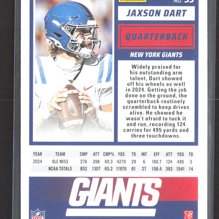 2025 Panini Score Football Jaxson Dart #35 RC