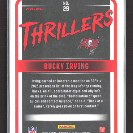 2025 Panini Rookies & Stars Prizm Thrillers Bucky Irving #29 Red
