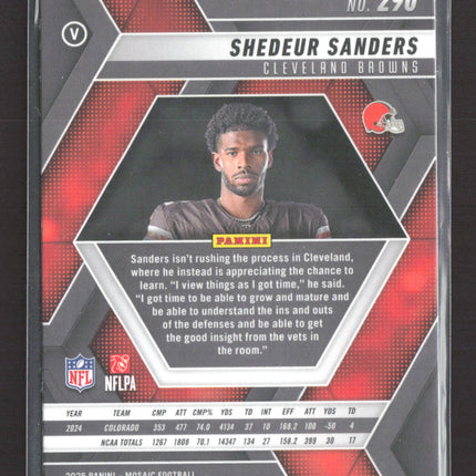 2025 Panini Mosaic Shedeur Sanders #290 RC