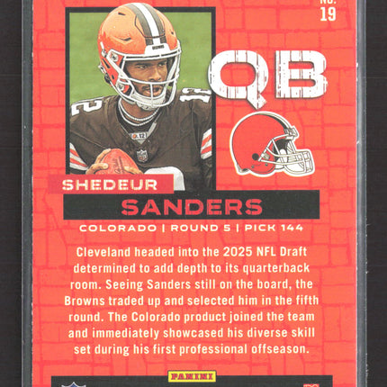 2025 Panini Rookies & Stars Draft Class Shedeur Sanders #19 RC