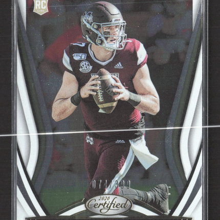 2020 Panini Certified Tommy Stevens #191 RC 071/399
