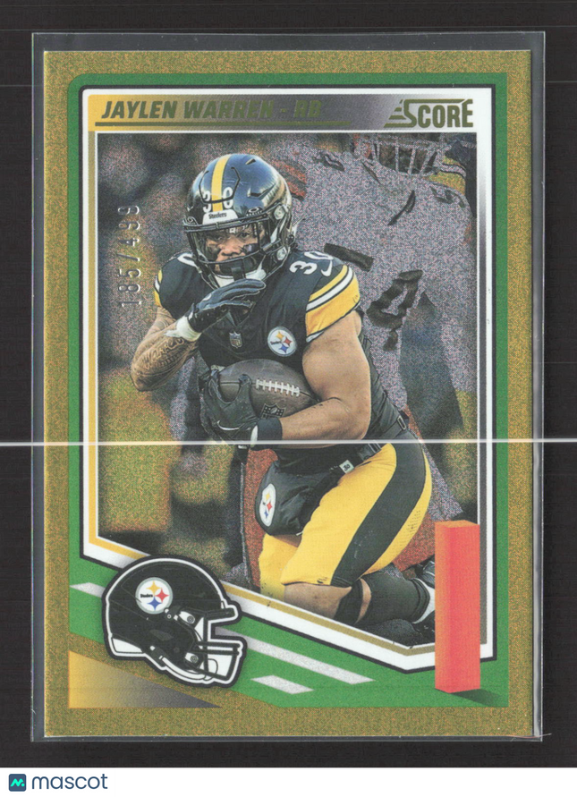 2025 Panini Score Jaylen Warren #225 Gold /499