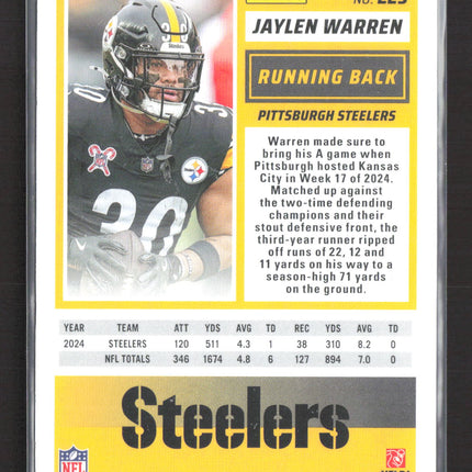2025 Panini Score Jaylen Warren #225 Gold /499