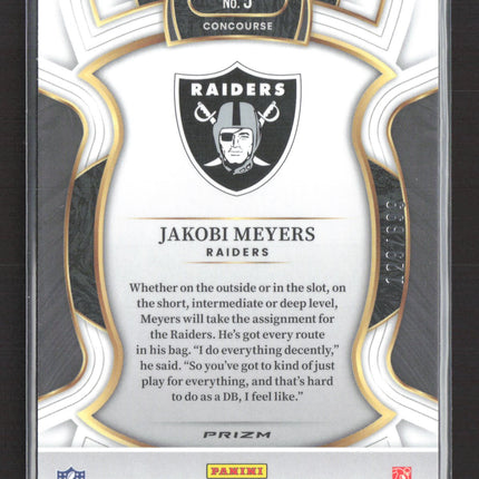 2026 Panini Select Prizm Jakobi Meyers #5 Green 128/699