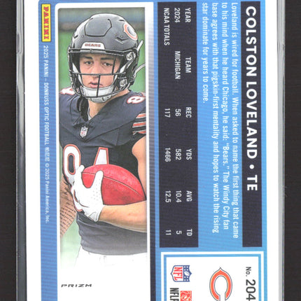 2025 Panini Donruss Optic Colston Loveland #204 Purple shock