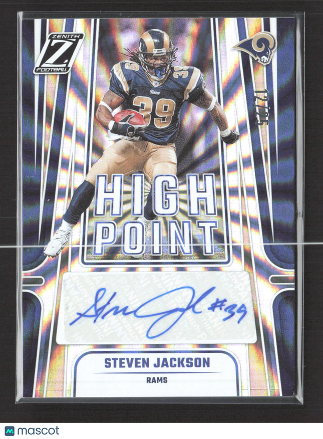 2024 Panini Zenith Football High Point Steven Jackson #HPS-SJN 12/25 Auto