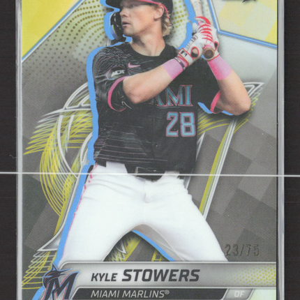 2025 Topps Bowman's Best Kyle Stowers #9 Yellow 23/75