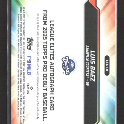2025 Topps Pro Debut League Elites Luis Baez #LEA-LB 33/50 Auto