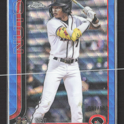2024 Topps Chrome Pro Debut Tai Peete #PDC-2 Blue RayWave /150