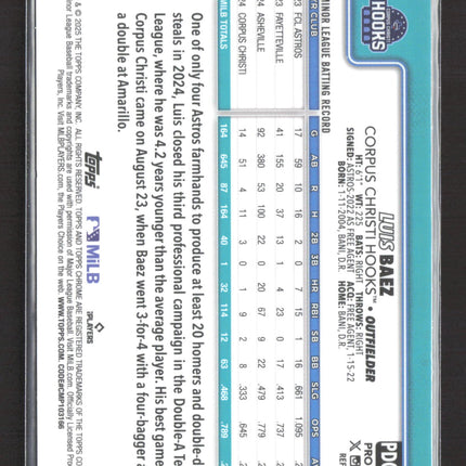 2025 Topps Chrome Pro Debut Luis Baez #PDC-174 Refractor 057/199