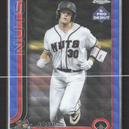 2025 Topps Chrome Pro Debut Josh Caron #PDC-189 Blue RayWave /150
