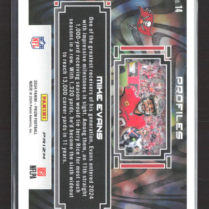 2024 Panini Prizm Profiles Mike Evans #14 sp
