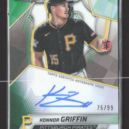 2025 Topps Bowman's Best Konnor Griffin #B25-KG Green Refractor 75/99 Auto