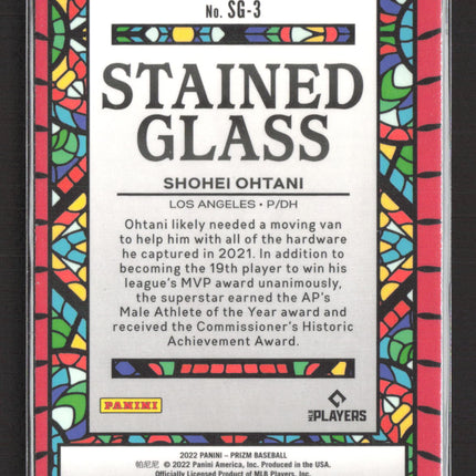 2022 Panini Prizm Baseball Stained Glass Shohei Ohtani #SG-3