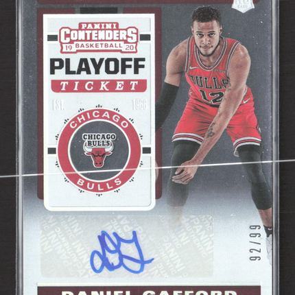 2019 Panini Contenders Daniel Gafford #165 Playoff Ticket RC 92/99 Auto