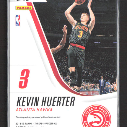 2019 Panini Threads Rookie Signatures Kevin Huerter #15 Auto